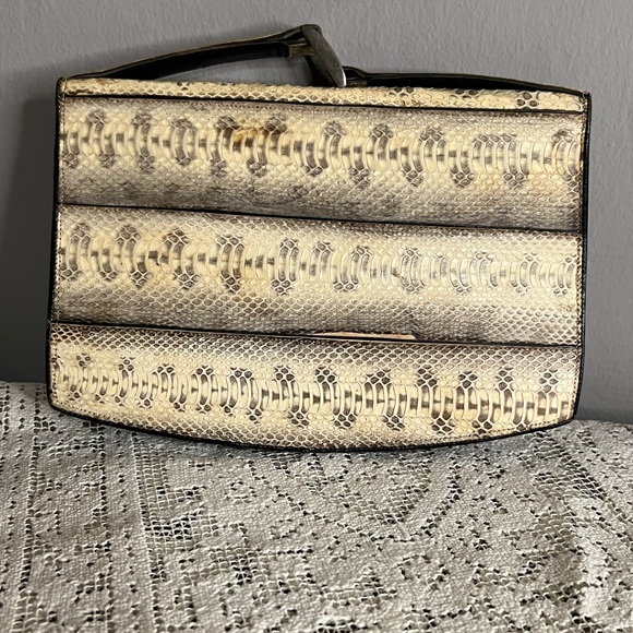 Vintage 1920s Snakeskin Large Clutch - Picture 4 of 6